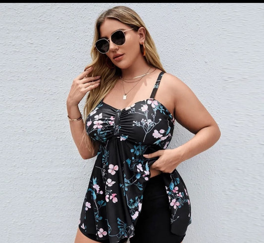 Bikini e costumi da bagno. Due pezzi da donna tankini plus size. #12