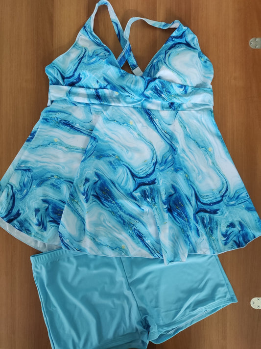 Bikini e costumi da bagno. Due pezzi da donna tankini plus size. #17